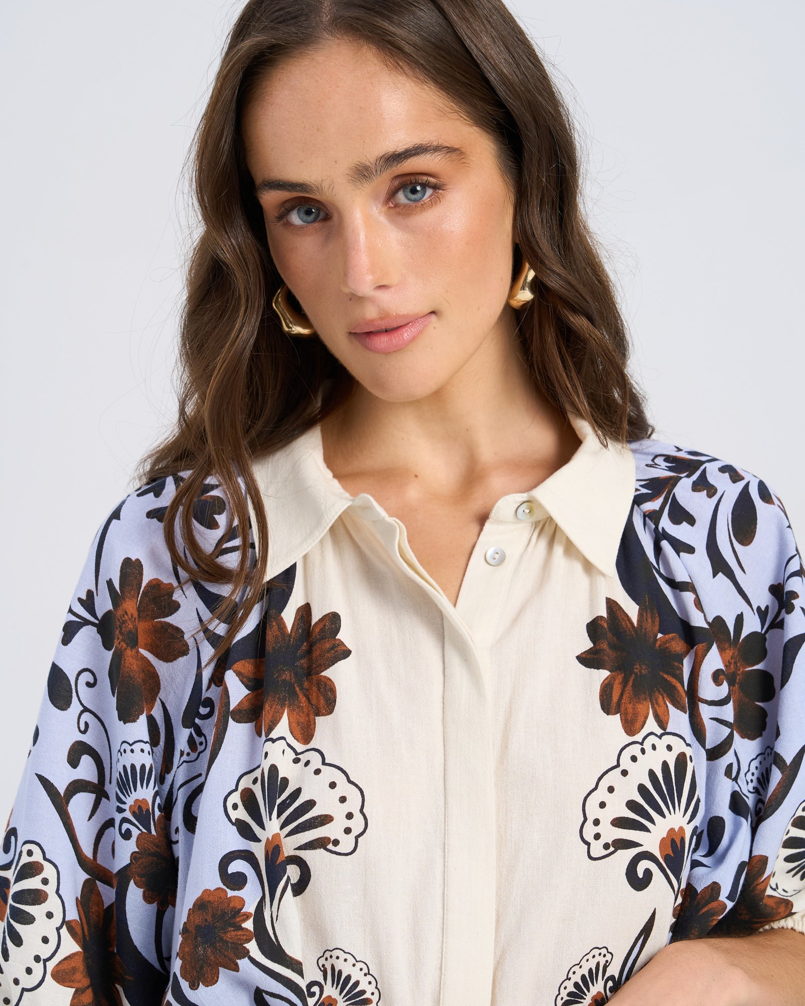 VMAVA PRINTED SHIRT DRESS
